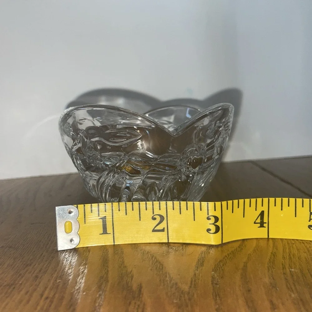Vintage Mikasa Bridal Lily Glass Votive Candle Cups Holder 4
